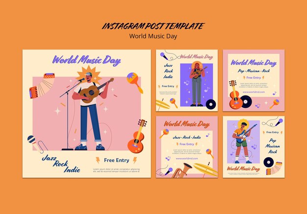 postagens do instagram do dia mundial da música
