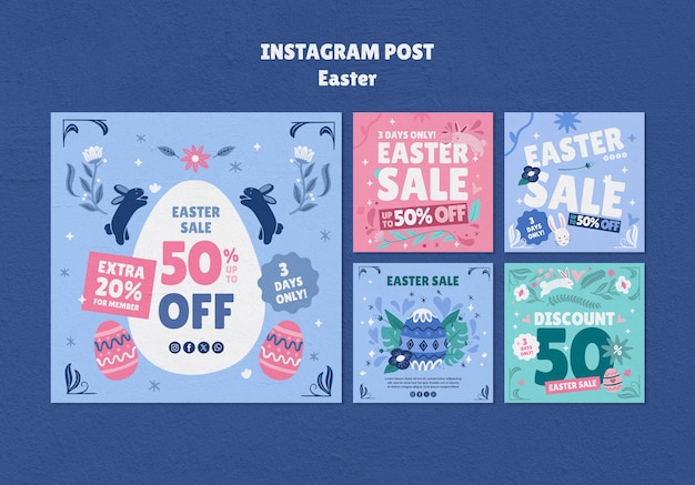 Postagens no Instagram para a celebração da Páscoa