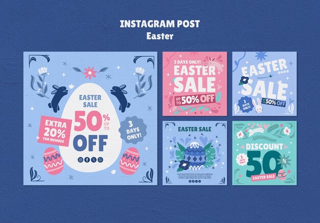 Postagens no Instagram para a celebração da Páscoa