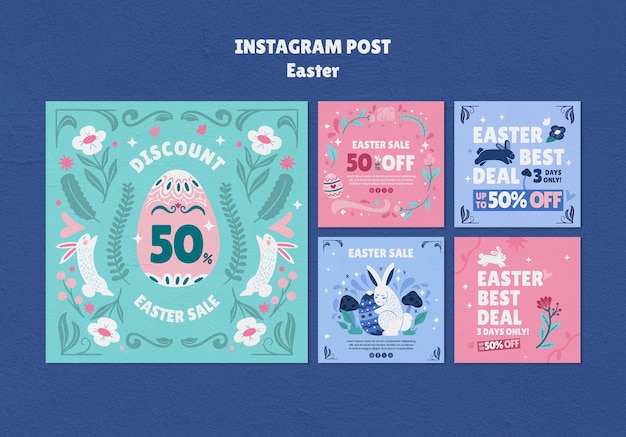 Postagens no Instagram para a celebração da Páscoa