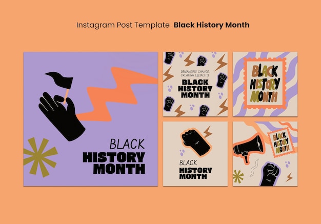 Postagens no instagram para comemorar o mês da história negra