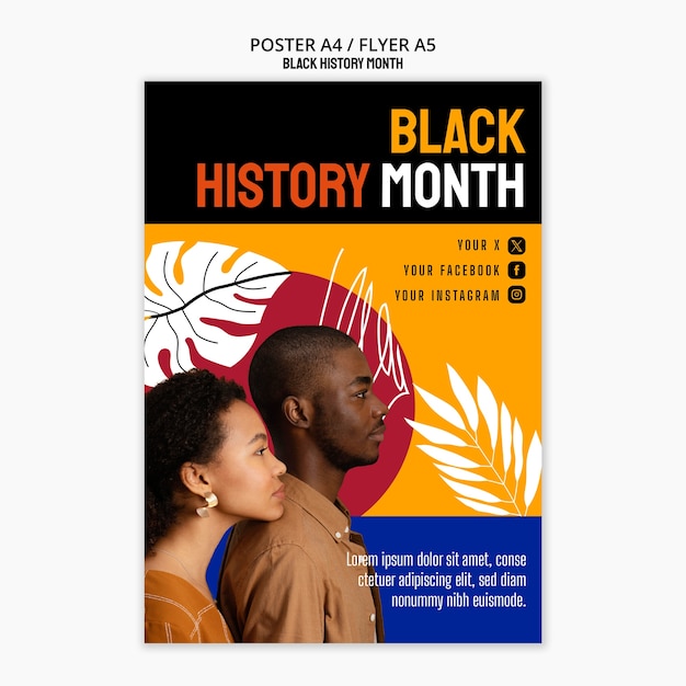 Poster de celebração do Mês da História Negra