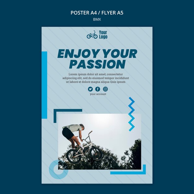 Pôster modelo de loja Bmx