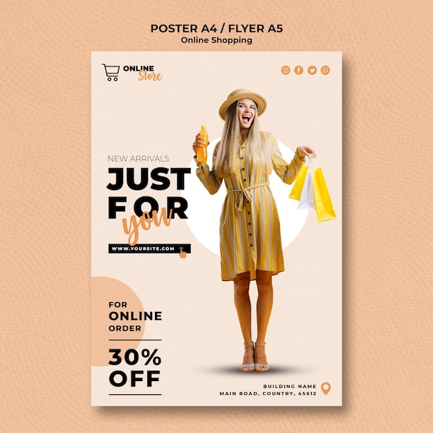 Poster para venda de moda on-line