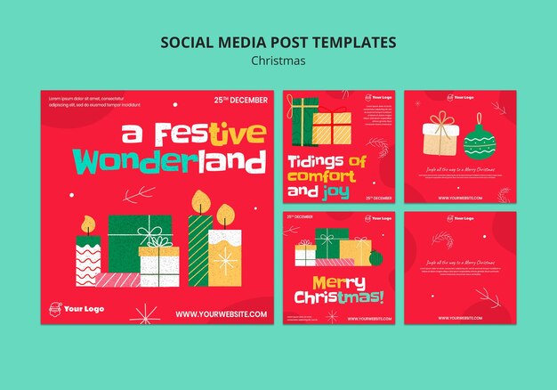 Posts de celebração de Natal no Instagram
