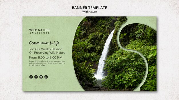 Projeto da natureza selvagem para o modelo de banner