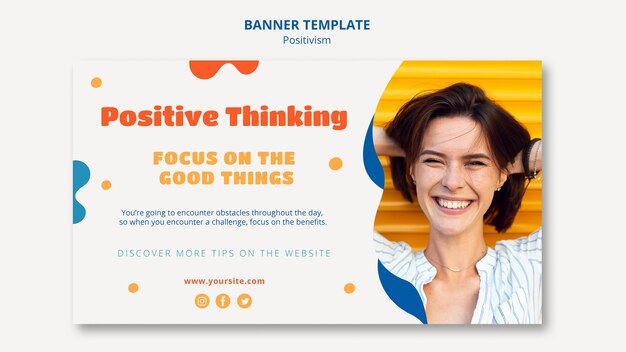 Projeto de banner de pensamento positivo
