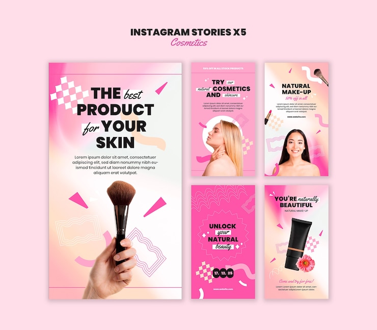PSD grátis projeto de modelo cosmético