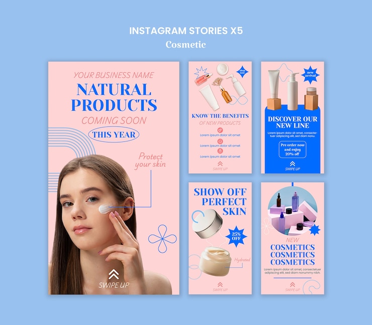 PSD grátis projeto de modelo cosmético