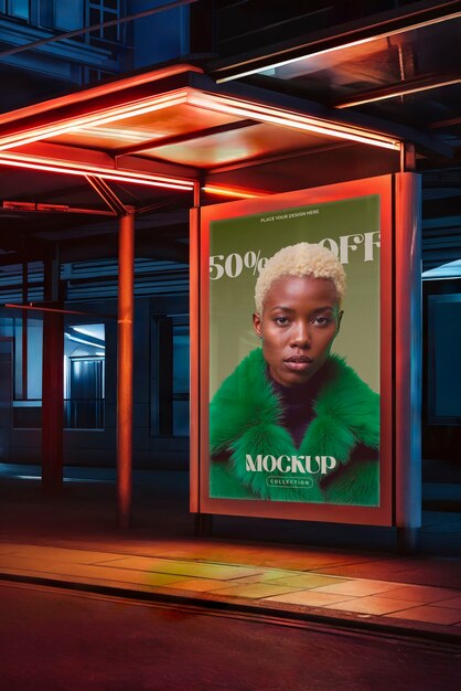 Projeto de modelo de banner de publicidade ao ar livre