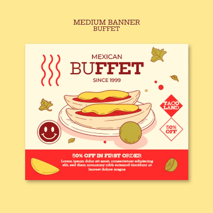 PSD grátis projeto de modelo de buffet