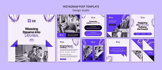 Projeto de modelo de estúdio de design