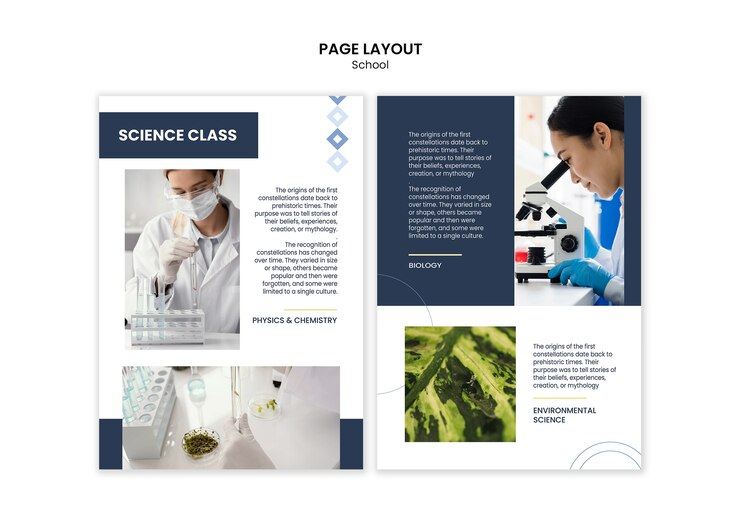 PSD grátis projeto de modelo de layout da página da escola