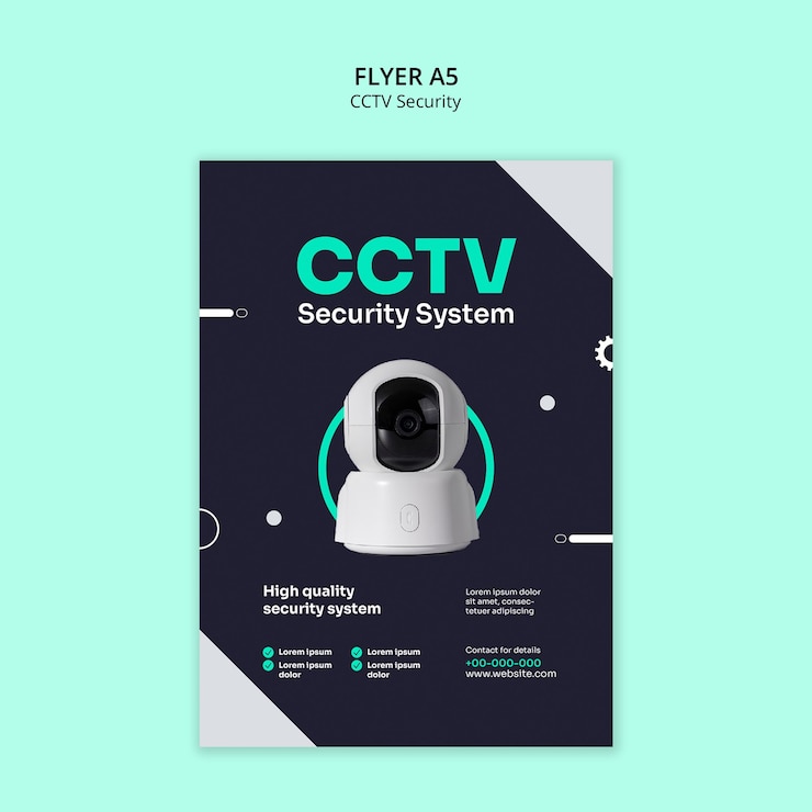 PSD grátis projeto de modelo de segurança de cctv