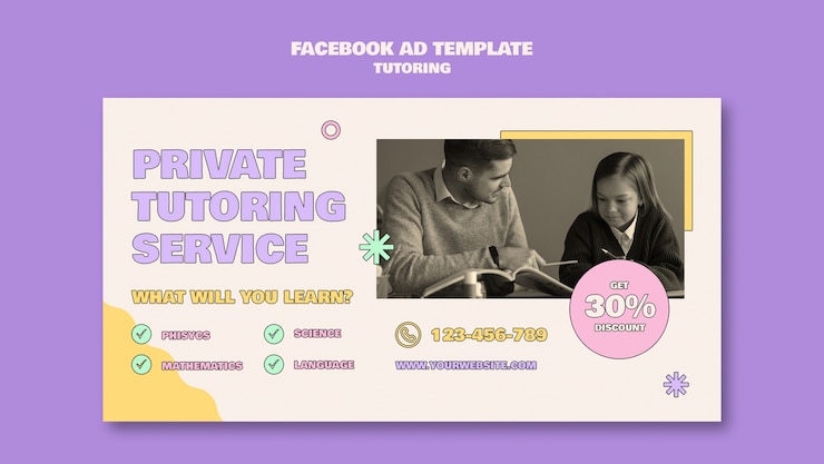 PSD grátis projeto de modelo de tutoria