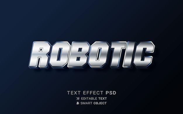 Projeto de robô de efeito de texto