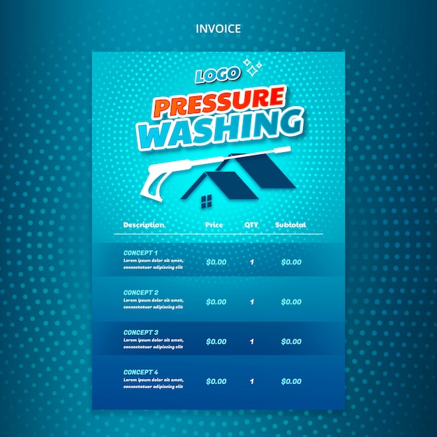 PSD grátis projeto do modelo de lavagem sob pressão