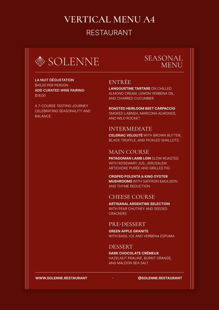 PSD grátis projeto do restaurante modelo de menu