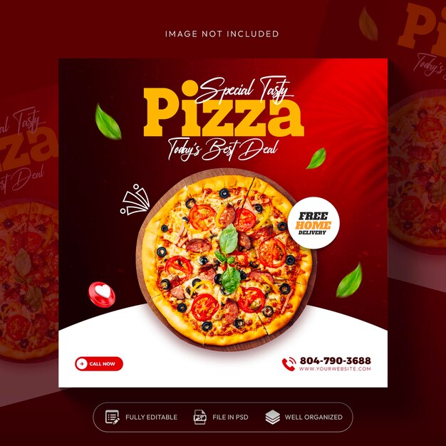 Promoção de mídia social e design de modelo de postagem de banner do Instagram