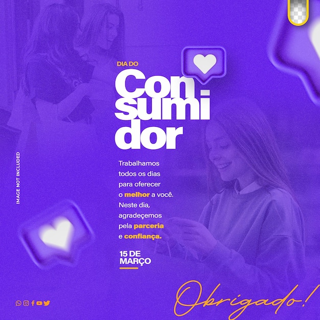 Psd banner dia do consumidor promoções e ofertas do brasil