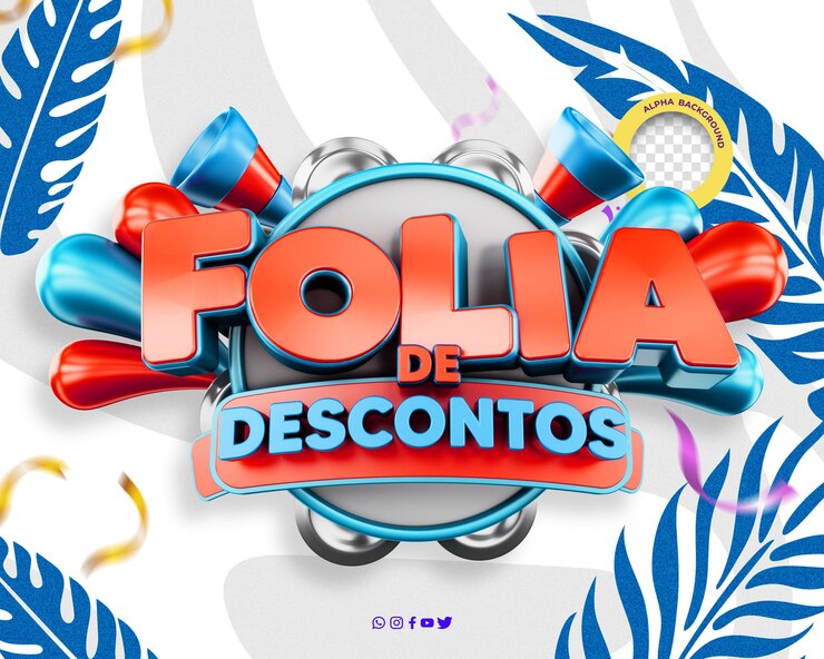 PSD grátis psd com fundo editável e logotipo de carnaval para promoções de carna folia renderização 3d