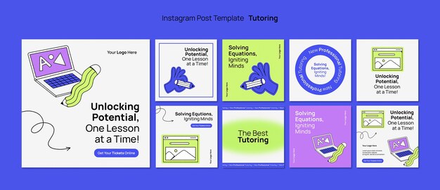 Publicações no instagram do serviço de tutoria