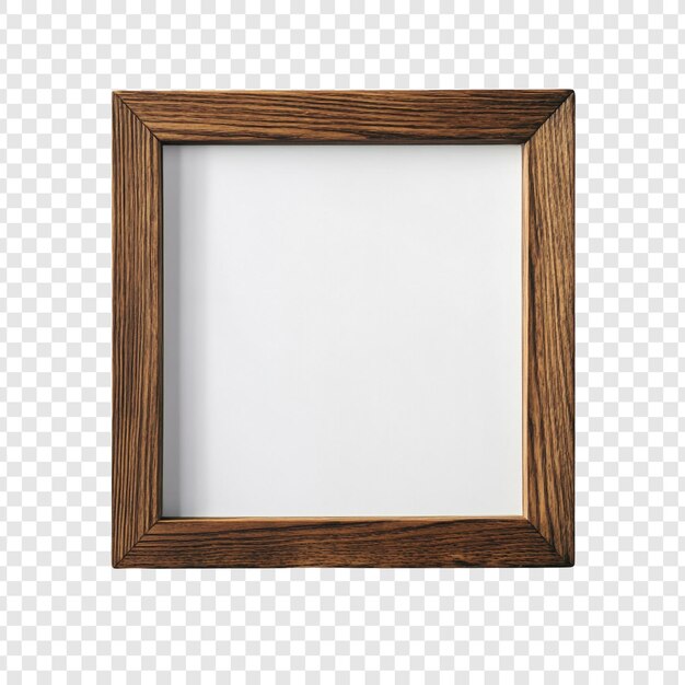 Quadro de madeira marrom Mockup Quadro de imagem vazio isolado em fundo transparente Perfeito para apresentação de design