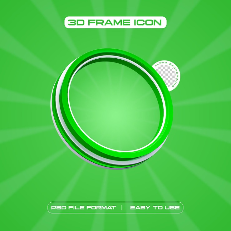 PSD grátis quadro de perfil de círculo de mídia social ilustração de renderização 3d