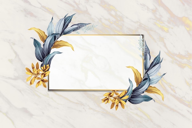 Quadro em branco floral