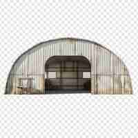 PSD grátis quonset hut casa isolada em fundo transparente