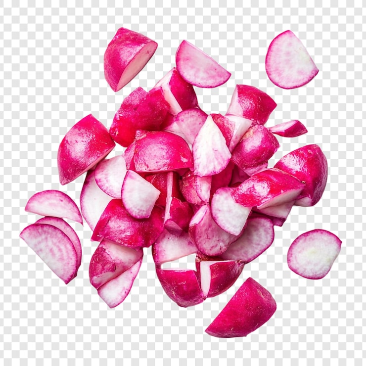 PSD grátis rabanetos cor-de-rosa vibrantes uma delícia culinária fresca e saudável