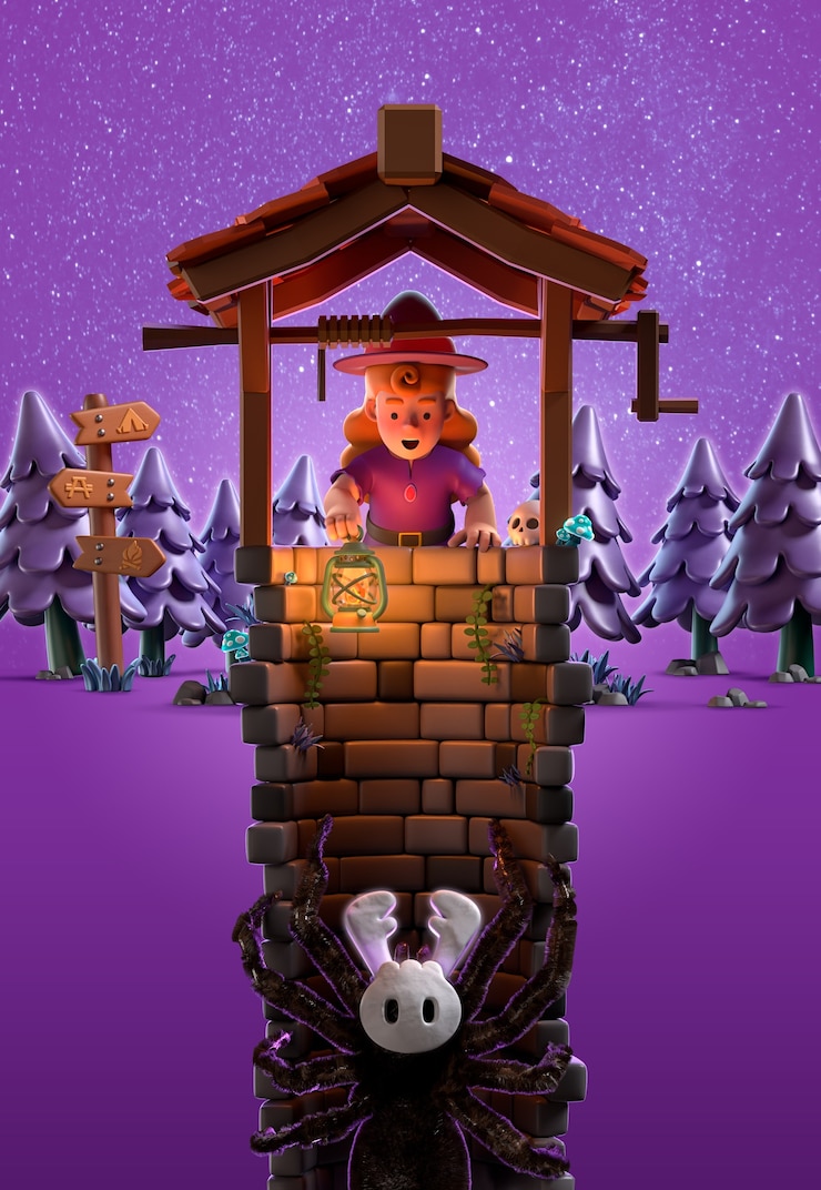 PSD grátis renderização 3d da ilustração de halloween