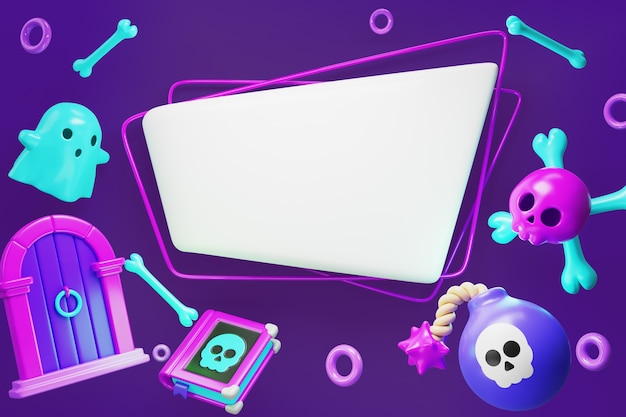 PSD grátis renderização 3d de banner de fundo em branco de vendas de jogos