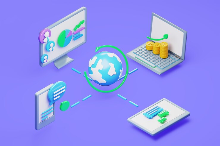 PSD grátis renderização 3d de fundo de negócios