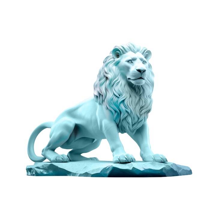 PSD grátis renderização 3d de leão isolado