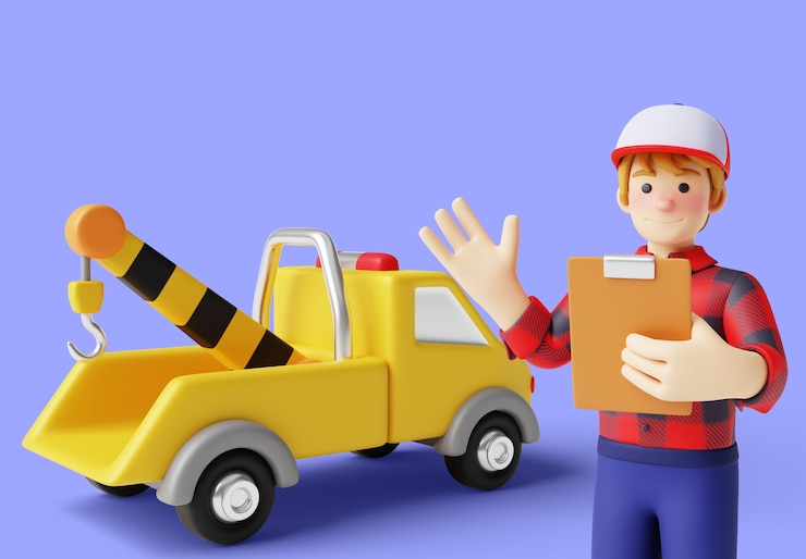 PSD grátis renderização 3d de personagem da profissão de transporte