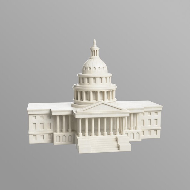 Renderização 3D do ícone da eleição dos presidentes dos EUA