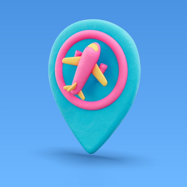 PSD grátis renderização 3d do ícone de localização do pin