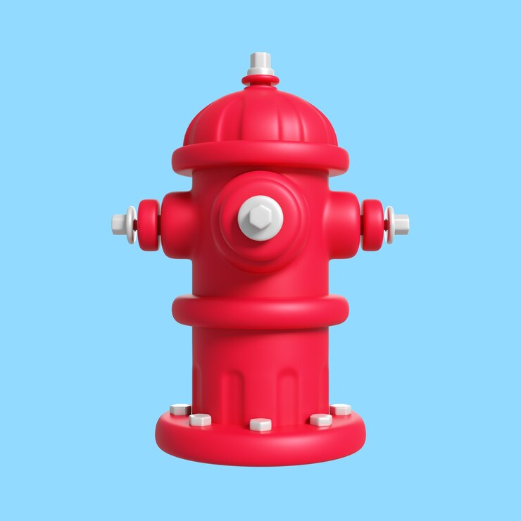 PSD grátis renderização 3d do ícone do bombeiro