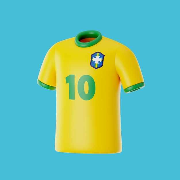 PSD grátis renderização 3d do ícone do brasil
