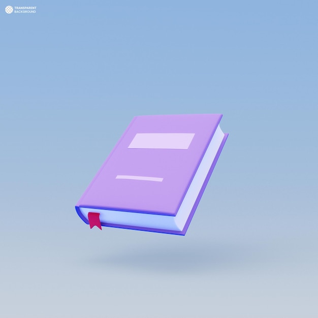 PSD grátis renderização 3d do ícone do dia do livro