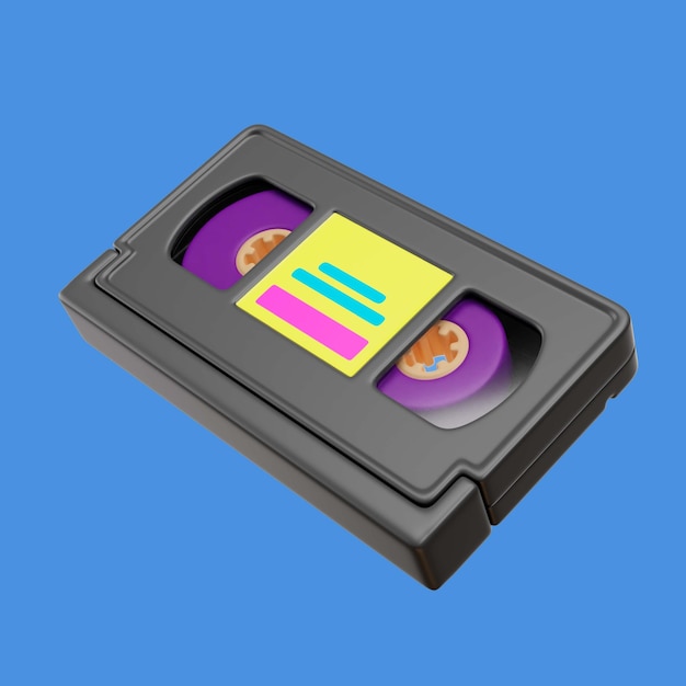PSD grátis renderização 3d do ícone dos anos 90