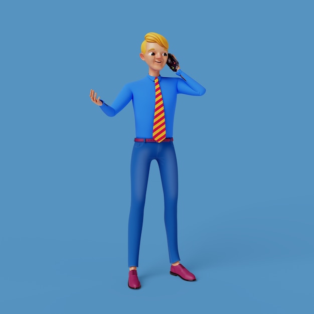 PSD grátis renderização 3d do personagem do empresário.