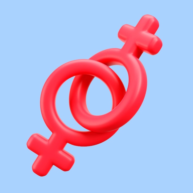 renderização 3D do símbolo do orgulho