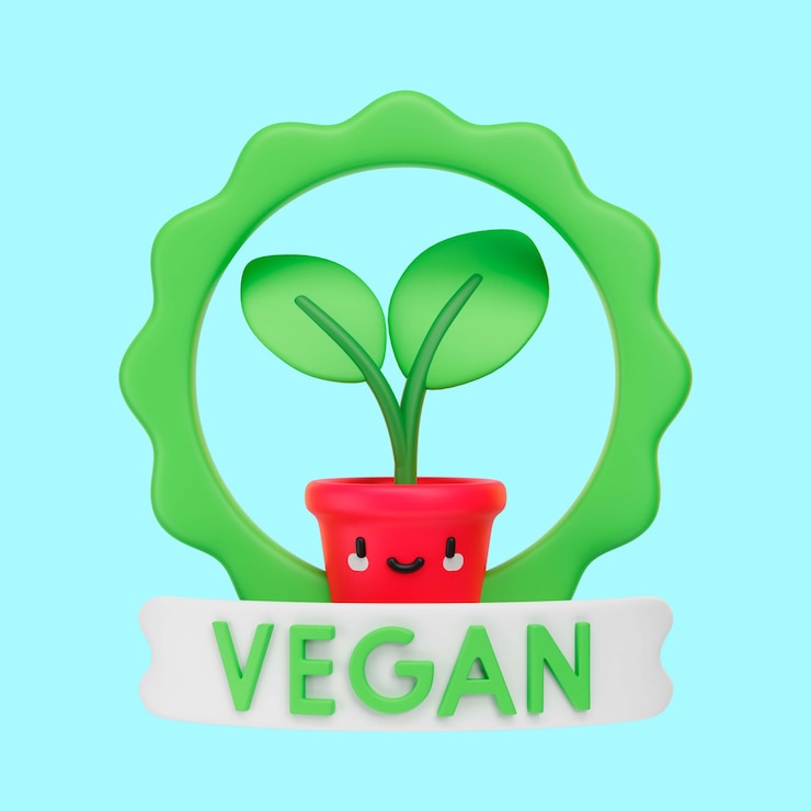 PSD grátis renderização de ícone 3d para estilo de vida vegano