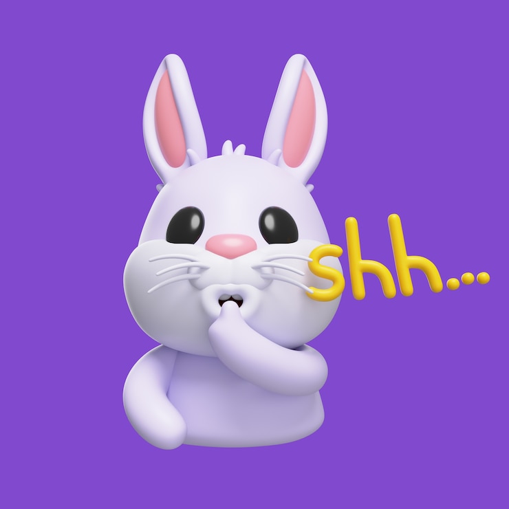 PSD grátis renderização de ícones de emoji de coelho