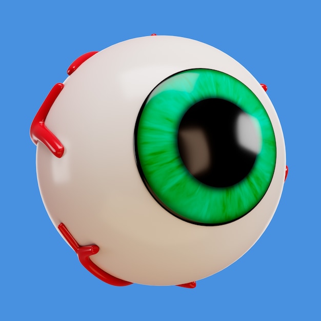 PSD grátis renderização de ícones de olhos de vidro com deficiência visual