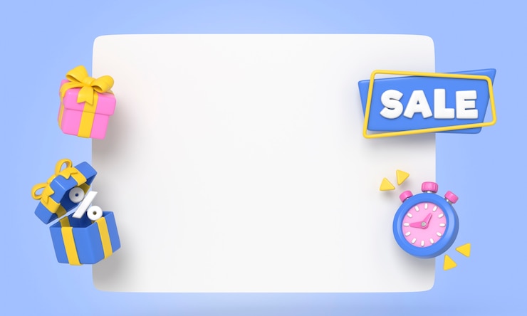 PSD grátis renderização em 3d da oferta de venda por tempo limitado