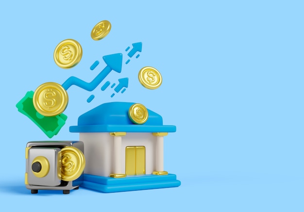 Renderização em 3D do fundo financeiro