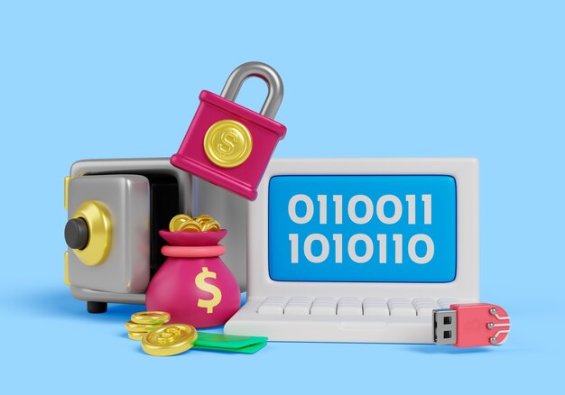 Renderização em 3D do fundo financeiro